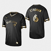 Blue Jays 6 Marcus Stroman Black Gold Nike Cooperstown Collection Legend V Neck Jersey Dzhi,baseball caps,new era cap wholesale,wholesale hats